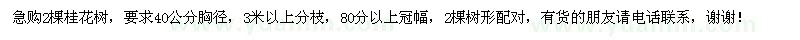 求購桂花樹