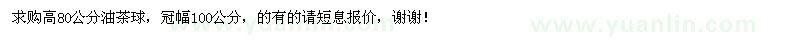 求購高80公分油茶球