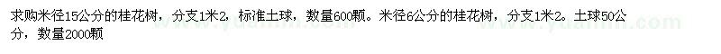 求購桂花樹