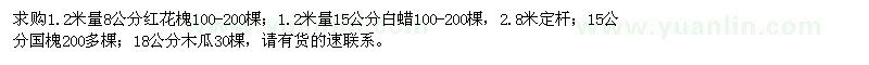 求購紅花槐、白蠟、國槐、木瓜