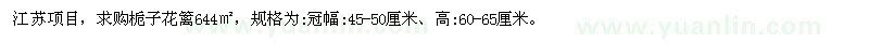 求購高60-65公分梔子花籬