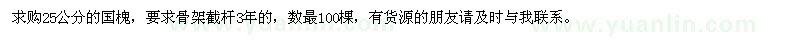 求購25公分的國槐