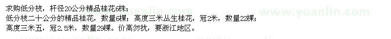 求購桿徑20公分精品桂花