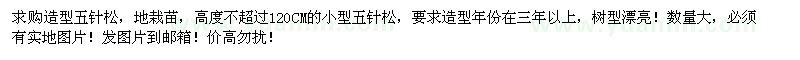 求購(gòu)造型五針?biāo)? />
                        <br />
                        <label style=