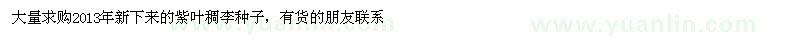 求購(gòu)紫葉稠李種子 
