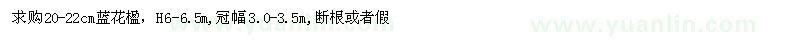 求購20-22公分藍(lán)花楹