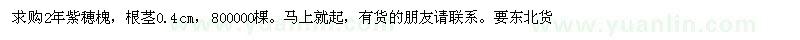 求購2年紫穂槐