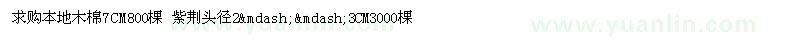 求購(gòu)本地木棉、紫荊