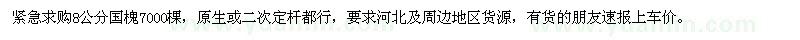 求購8公分國槐