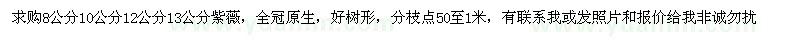 求購8、10、12、13公分紫薇