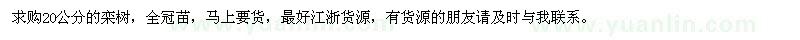 求購20公分欒樹
