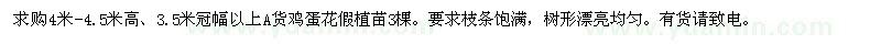 求購紅花雞蛋花