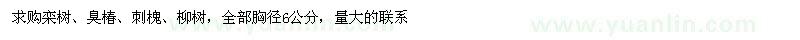 求購欒樹、臭椿、刺槐