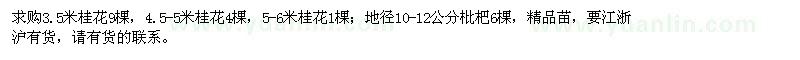 求購桂花、枇杷