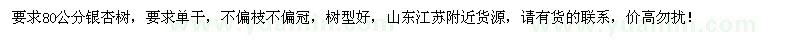 求購80公分銀杏樹