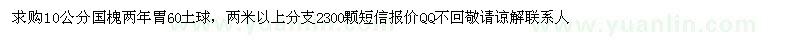 求購10公分國槐