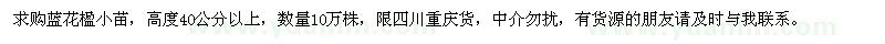 求購藍花楹小苗