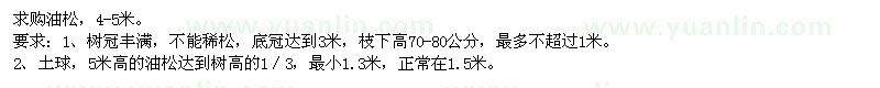 求購(gòu)4-5米油松