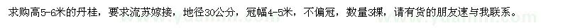 求購(gòu)高5-6米丹桂