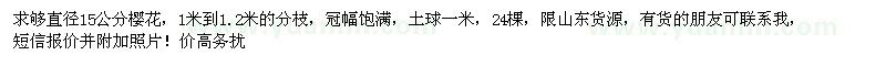 求購(gòu)直徑15公分櫻花