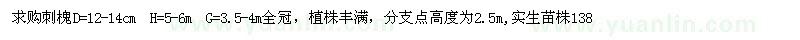 求購(gòu)地徑12-14公分刺槐