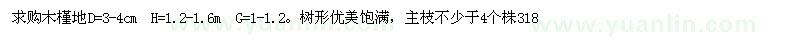 求購地徑3-4公分木槿