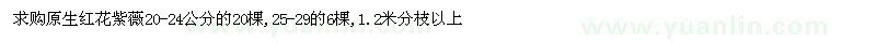 求購20-24公分、25-29公分原生紅花紫薇