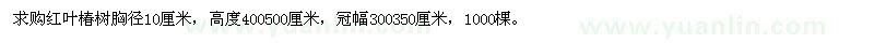 求購(gòu)胸徑10公分紅葉椿