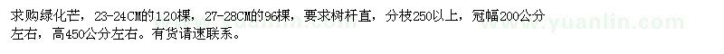 求購(gòu)23-24、27-28公分綠化芒
