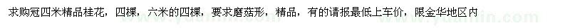 求購(gòu)冠4、6米精品桂花