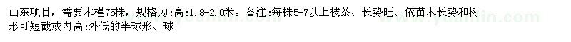 求購高1.8-2米木槿