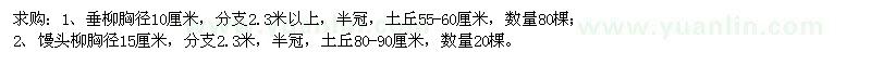 求購(gòu)垂柳、饅頭柳