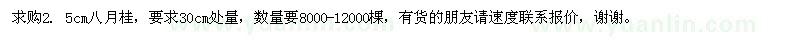 求購2.5cm八月桂