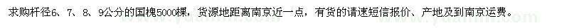 求購(gòu)桿徑6、7、8、9公分國(guó)槐