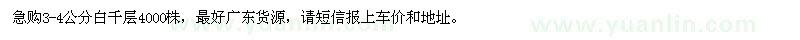 求購(gòu)3-4公分白千層
