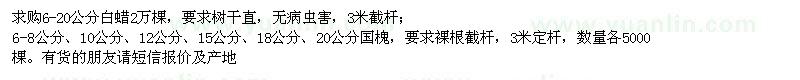 求購白蠟、國槐