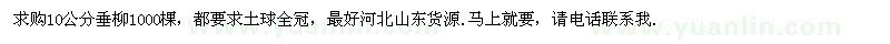 求購(gòu)10公分垂柳