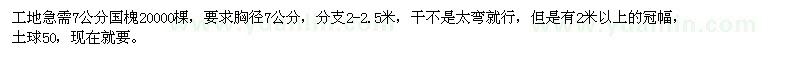求購7公分國槐