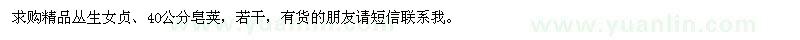 求購精品叢生女貞、皂莢