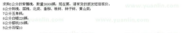求購紫穗槐、刺槐、國槐