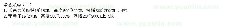 求購樂昌含笑、無患子