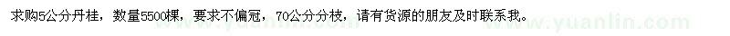 求購5公分丹桂