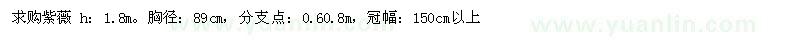 求購(gòu)高1.8米紫薇