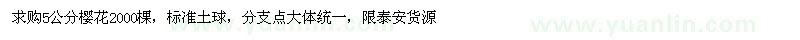 求購5公分櫻花