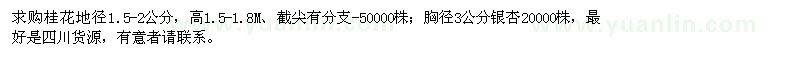 求購桂花、銀杏