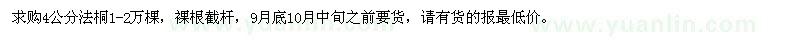 求購4公分法桐
