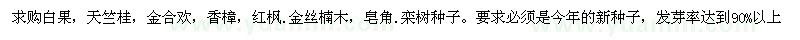 求購(gòu)天竺桂、金合歡、香樟
