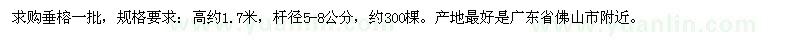 求購垂榕
