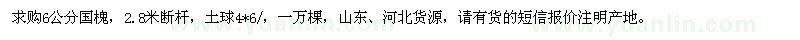 求購6公分國槐