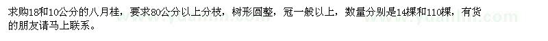 求購18、10公分八月桂